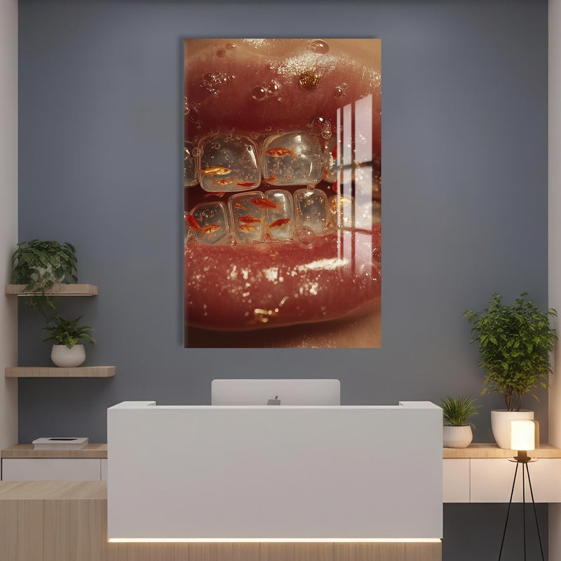 Artronauts Glass Print Goldfish Braces - Tempered Glass Wall Art