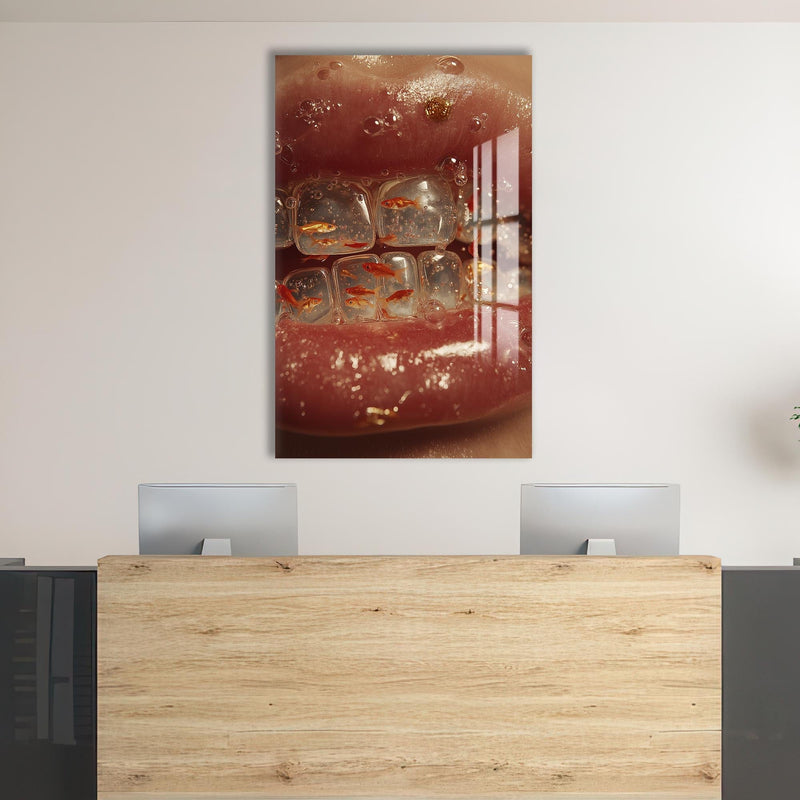 Artronauts Glass Print Goldfish Braces - Tempered Glass Wall Art