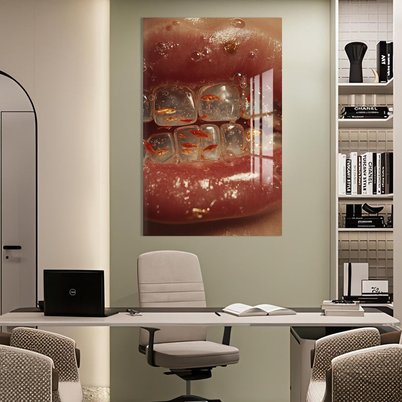 Artronauts Glass Print Goldfish Braces - Tempered Glass Wall Art