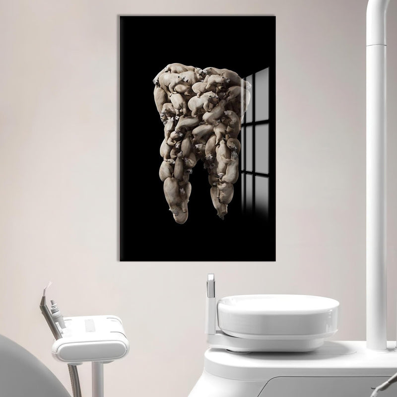 Artronauts Glass Print Polar Tooth Sculpture - Tempered Glass Wall Art