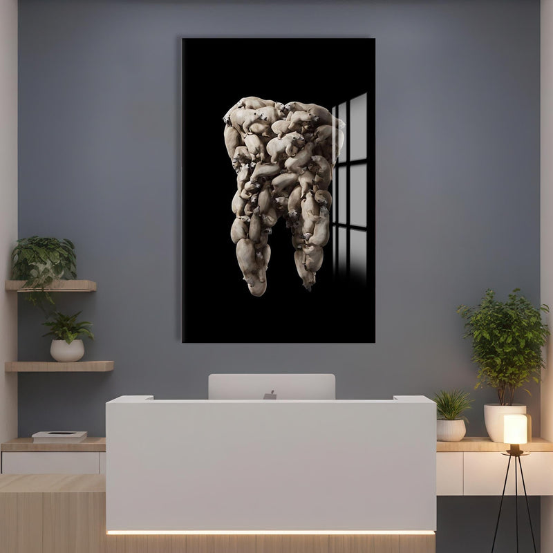 Artronauts Glass Print Polar Tooth Sculpture - Tempered Glass Wall Art