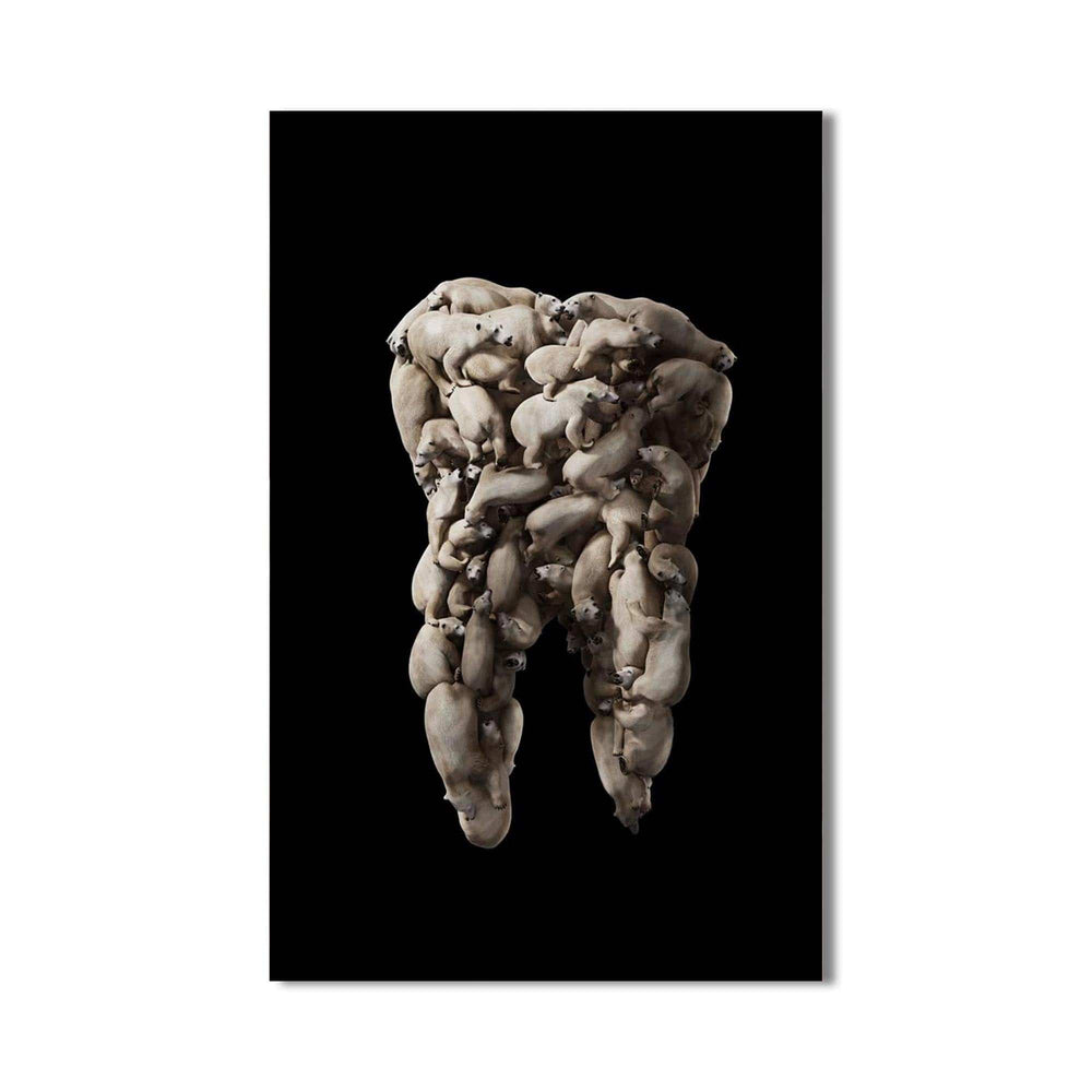 Artronauts Glass Print Polar Tooth Sculpture - Tempered Glass Wall Art