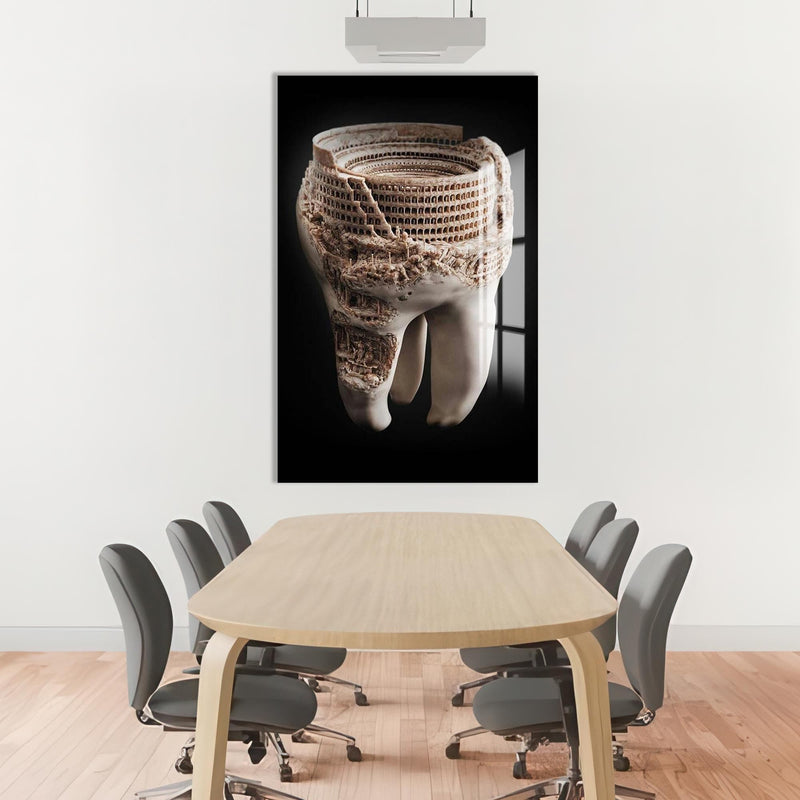 Artronauts Glass Print Colosseum Tooth Art - Tempered Glass Wall Art