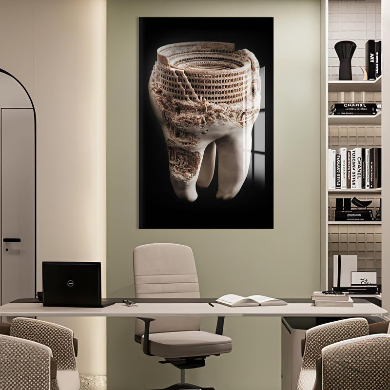Artronauts Glass Print Colosseum Tooth Art - Tempered Glass Wall Art