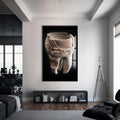 Artronauts Glass Print S | 72x46 cm | 28.3"x18.1" / Black Colosseum Tooth Art - Tempered Glass Wall Art