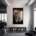 Artronauts Glass Print S | 72x46 cm | 28.3"x18.1" / Gold Colosseum Tooth Art - Tempered Glass Wall Art