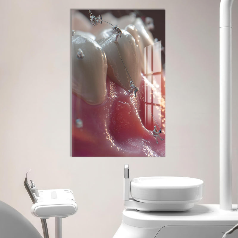 Artronauts Glass Print Tooth Climbers - Tempered Glass Wall Art