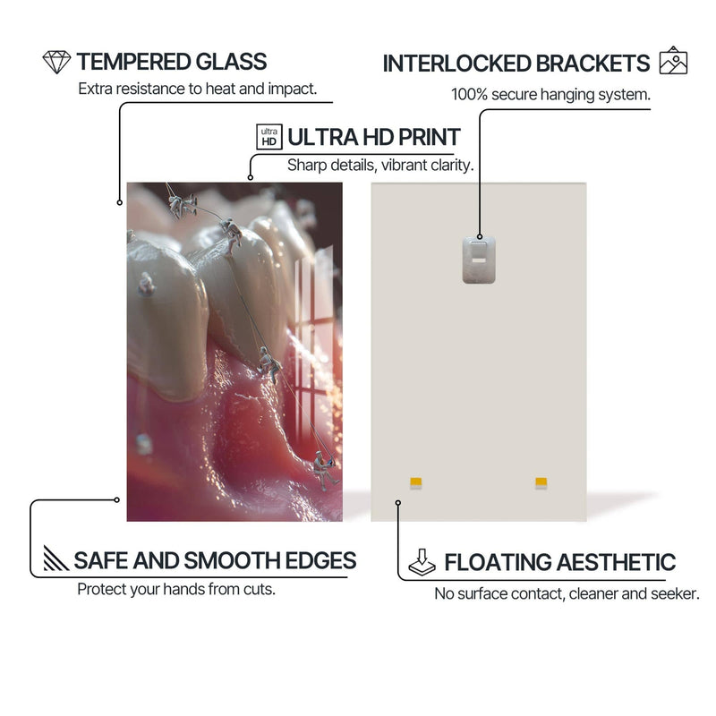 Artronauts Glass Print Tooth Climbers - Tempered Glass Wall Art