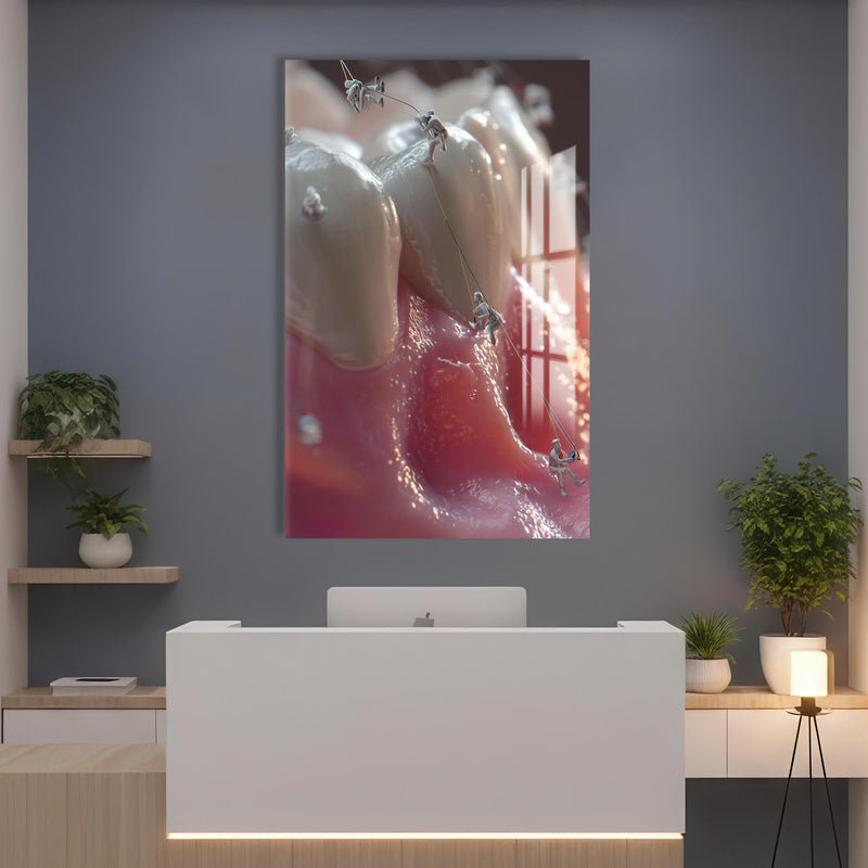 Artronauts Glass Print Tooth Climbers - Tempered Glass Wall Art
