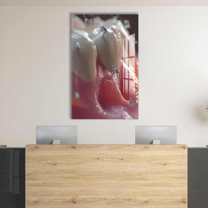 Artronauts Glass Print Tooth Climbers - Tempered Glass Wall Art