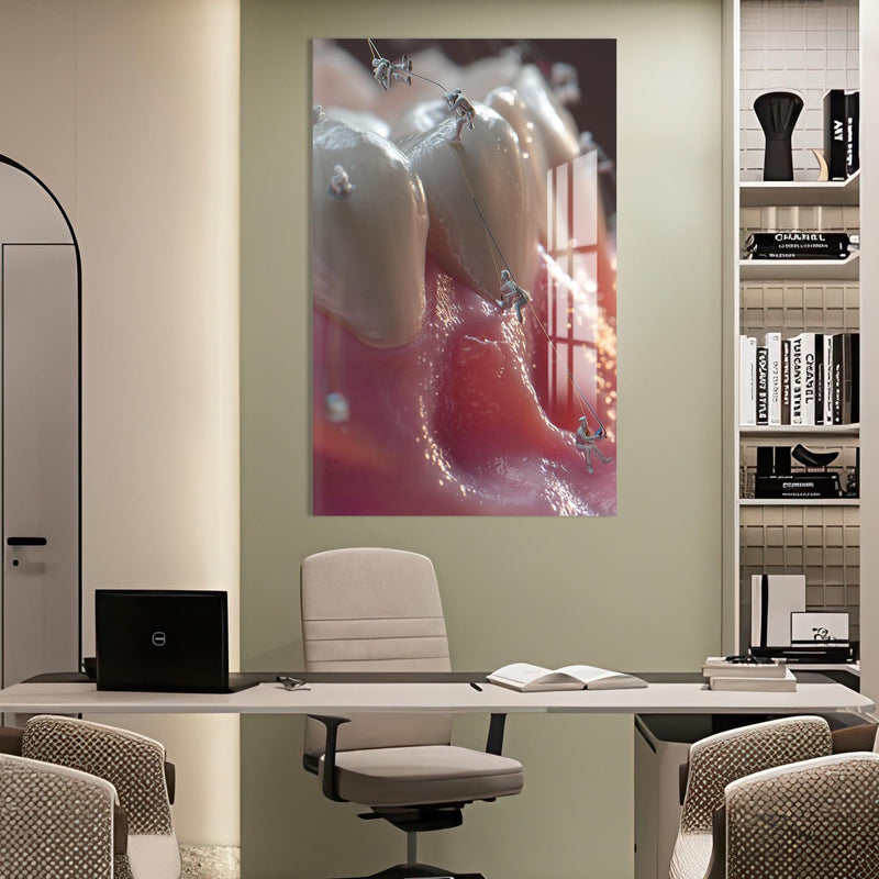 Artronauts Glass Print Tooth Climbers - Tempered Glass Wall Art