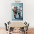 Artronauts Glass Print Cityscape Tooth - Tempered Glass Wall Art