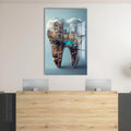Artronauts Glass Print Cityscape Tooth - Tempered Glass Wall Art
