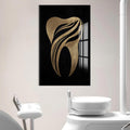 Artronauts Glass Print Golden Tooth Icon - Tempered Glass Wall Art
