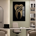 Artronauts Glass Print Golden Tooth Icon - Tempered Glass Wall Art
