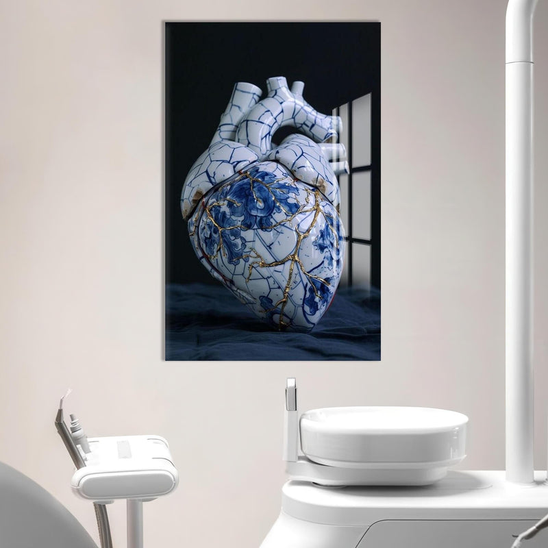 Artronauts Glass Print Kintsugi Heart Tooth - Tempered Glass Wall Art