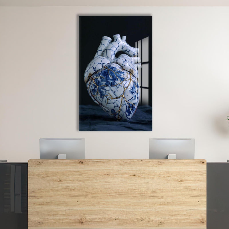 Artronauts Glass Print Kintsugi Heart Tooth - Tempered Glass Wall Art