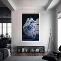 Artronauts Glass Print S | 72x46 cm | 28.3"x18.1" / White Kintsugi Heart Tooth - Tempered Glass Wall Art