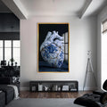 Artronauts Glass Print S | 72x46 cm | 28.3"x18.1" / Gold Kintsugi Heart Tooth - Tempered Glass Wall Art