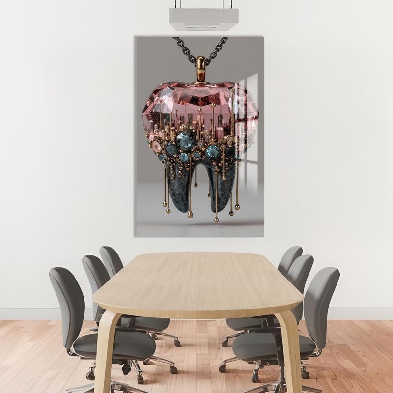 Artronauts Glass Print Gem Tooth Pendant - Tempered Glass Wall Art