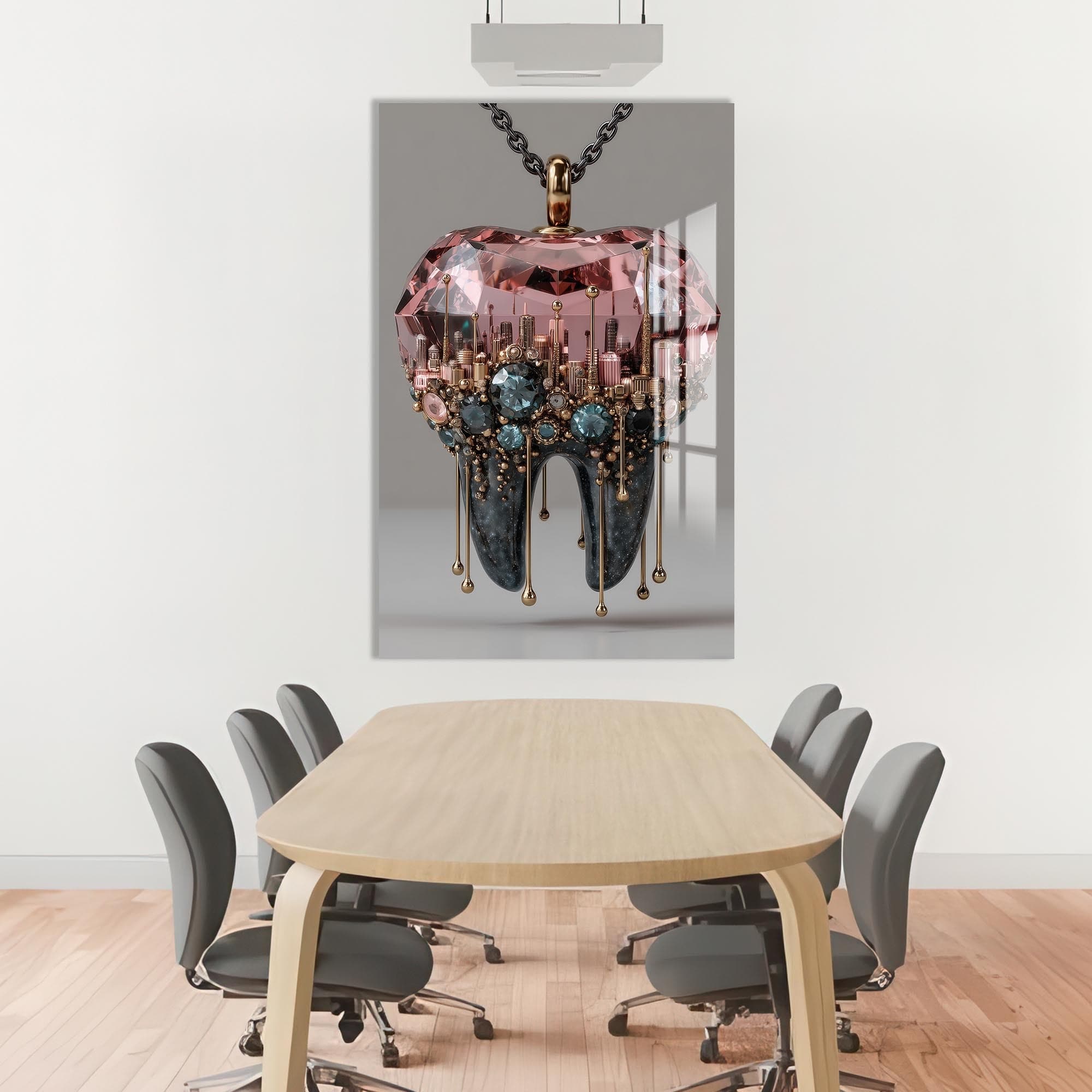 Artronauts Glass Print Gem Tooth Pendant - Tempered Glass Wall Art