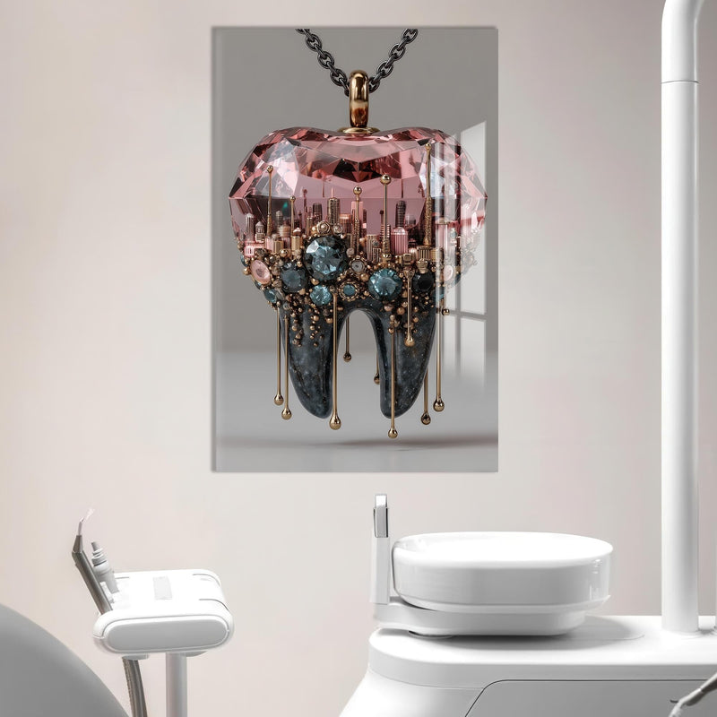 Artronauts Glass Print Gem Tooth Pendant - Tempered Glass Wall Art