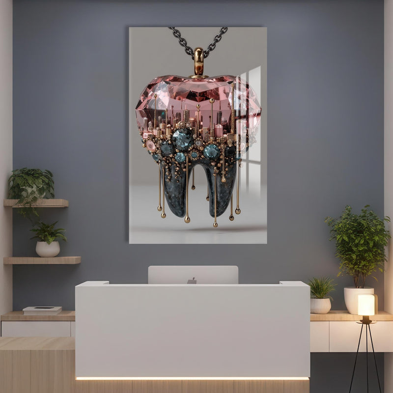 Artronauts Glass Print Gem Tooth Pendant - Tempered Glass Wall Art