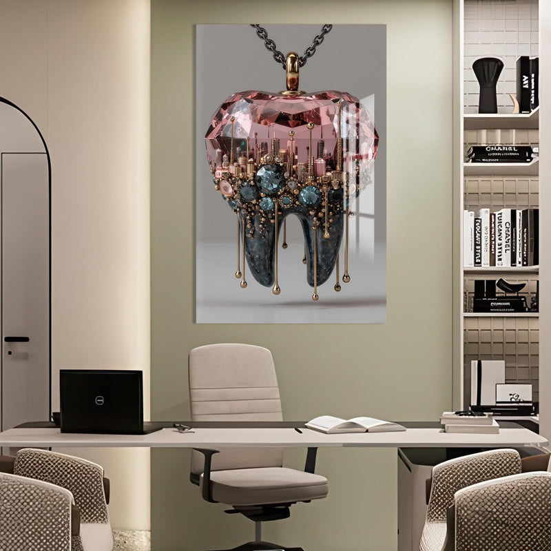Artronauts Glass Print Gem Tooth Pendant - Tempered Glass Wall Art