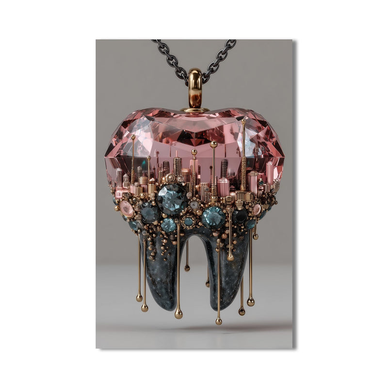 Artronauts Glass Print Gem Tooth Pendant - Tempered Glass Wall Art