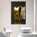 Artronauts Glass Print Golden Tooth Icon - Tempered Glass Wall Art