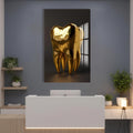 Artronauts Glass Print Golden Tooth Icon - Tempered Glass Wall Art