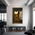 Artronauts Glass Print S | 72x46 cm | 28.3"x18.1" / Gold Golden Tooth Icon - Tempered Glass Wall Art