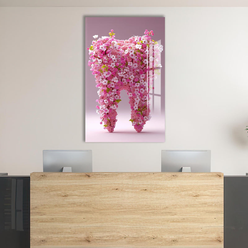 Artronauts Glass Print Floral Tooth Bloom - Tempered Glass Wall Art
