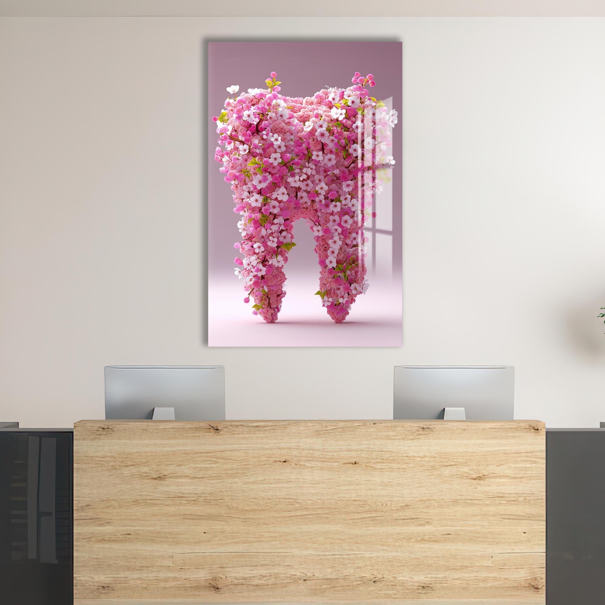 Artronauts Glass Print Floral Tooth Bloom - Tempered Glass Wall Art