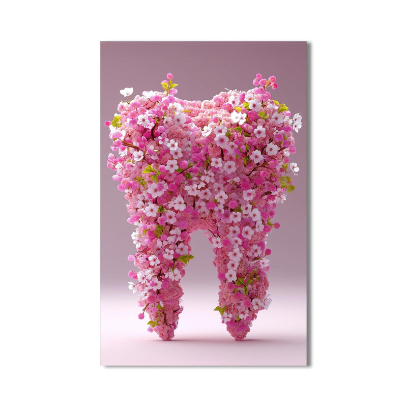 Artronauts Glass Print Floral Tooth Bloom - Tempered Glass Wall Art