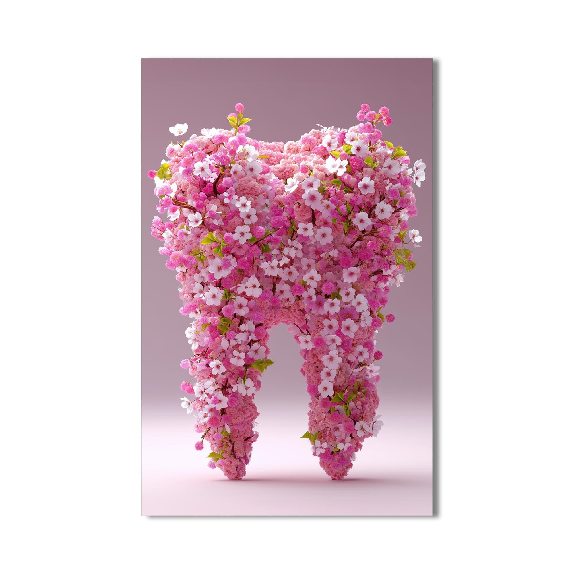 Artronauts Glass Print Floral Tooth Bloom - Tempered Glass Wall Art