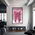 Artronauts Glass Print S | 72x46 cm | 28.3"x18.1" / Black Floral Tooth Bloom - Tempered Glass Wall Art