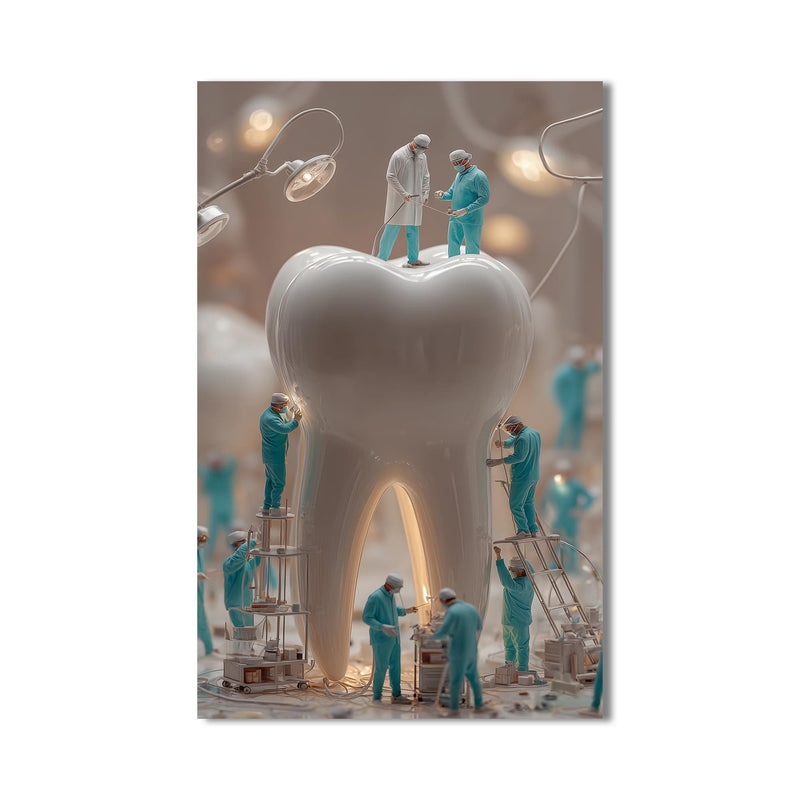Artronauts Glass Print Dentist Team Sculpture - Tempered Glass Wall Art