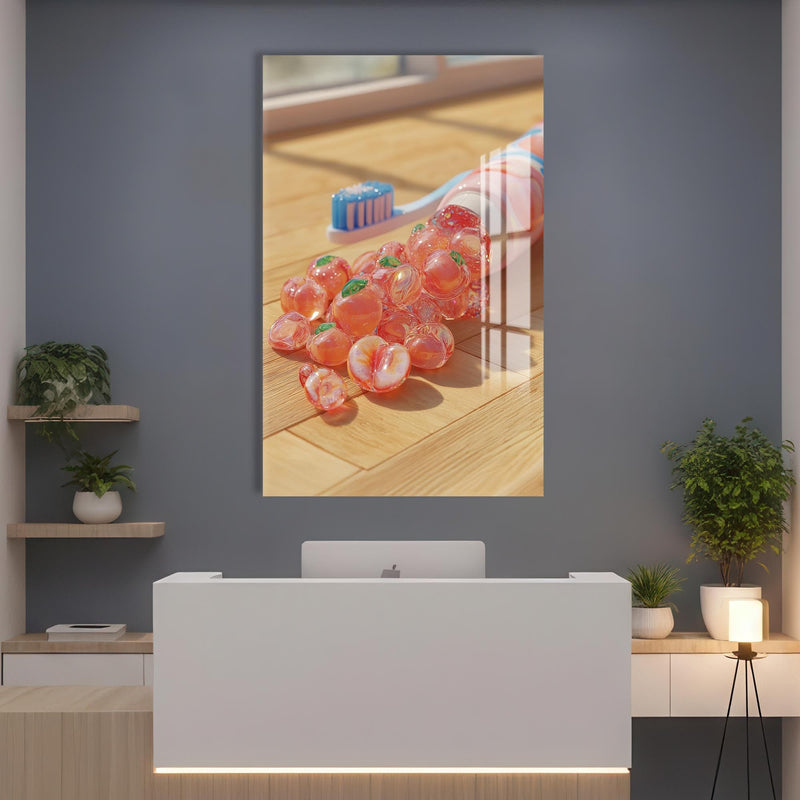 Artronauts Glass Print Toothpaste Fruit Pop - Tempered Glass Wall Art