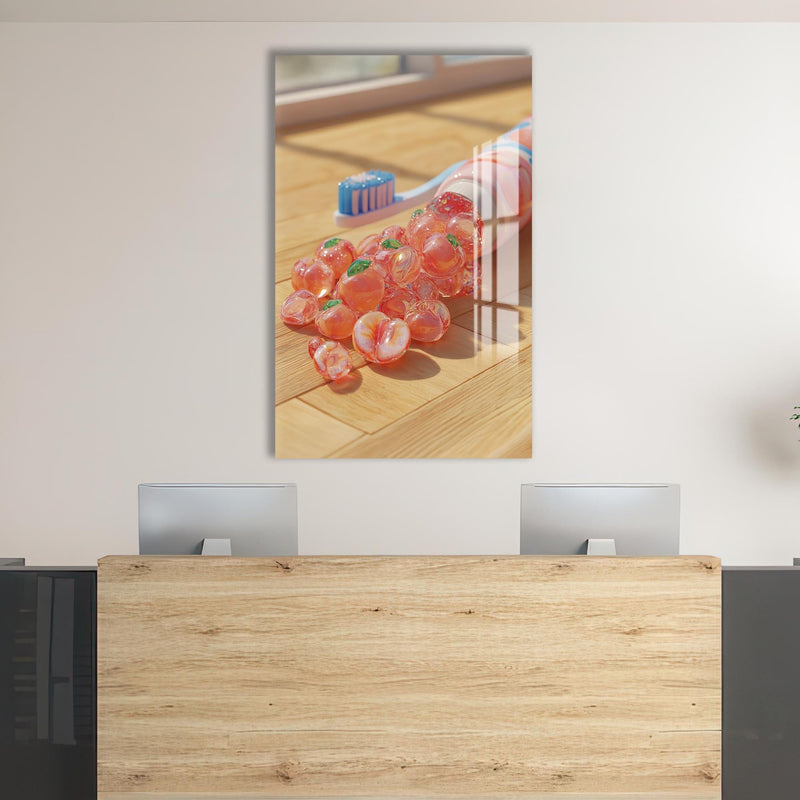 Artronauts Glass Print Toothpaste Fruit Pop - Tempered Glass Wall Art