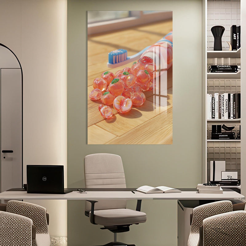 Artronauts Glass Print Toothpaste Fruit Pop - Tempered Glass Wall Art