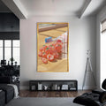 Artronauts Glass Print S | 72x46 cm | 28.3"x18.1" / Gold Toothpaste Fruit Pop - Tempered Glass Wall Art