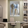 Artronauts Glass Print Porcelain Royal Tooth - Tempered Glass Wall Art