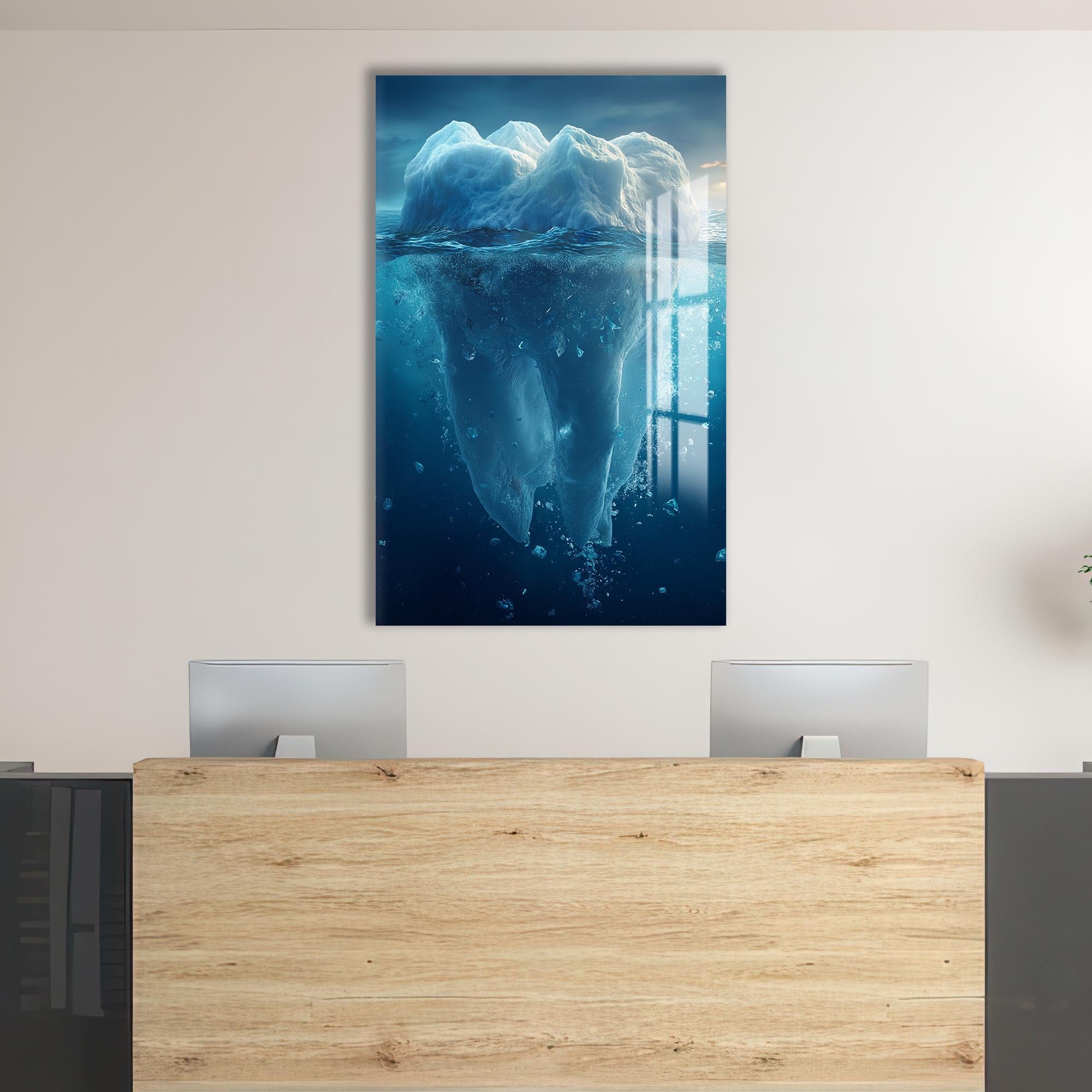 Artronauts Glass Print Iceberg Tooth Concept - Tempered Glass Wall Art