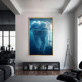 Artronauts Glass Print S | 72x46 cm | 28.3"x18.1" / Gold Iceberg Tooth Concept - Tempered Glass Wall Art