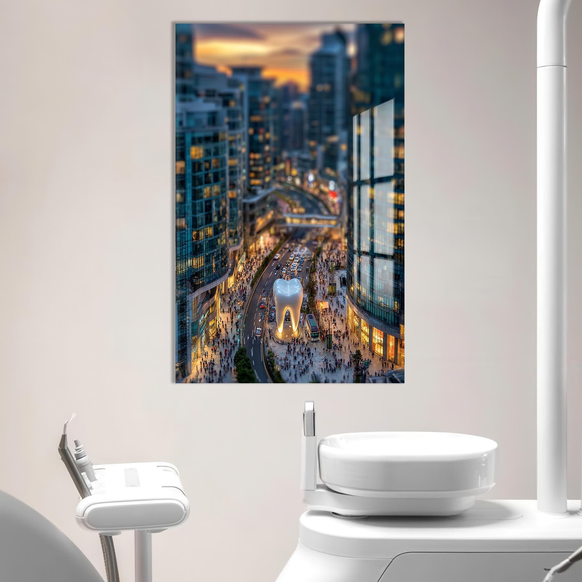 Artronauts Glass Print City Landmark Tooth - Tempered Glass Wall Art