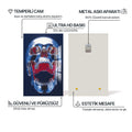 Artronauts Glass Print Chrome Skull Anatomy - Tempered Glass Wall Art