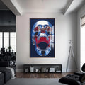 Artronauts Glass Print S | 72x46 cm | 28.3"x18.1" / Walnut Chrome Skull Anatomy - Tempered Glass Wall Art