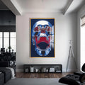 Artronauts Glass Print S | 72x46 cm | 28.3"x18.1" / Gold Chrome Skull Anatomy - Tempered Glass Wall Art