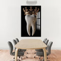 Artronauts Glass Print Crowned Royal Tooth - Tempered Glass Wall Art